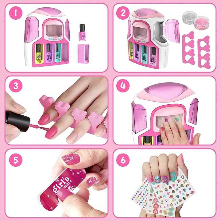 Köröm studió készlet kislányoknak ,szárítóval és kiegészítőkkel - Image 5