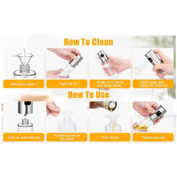 Üveg olajpermetező és ecetszóró 100ml Torch - Image 4