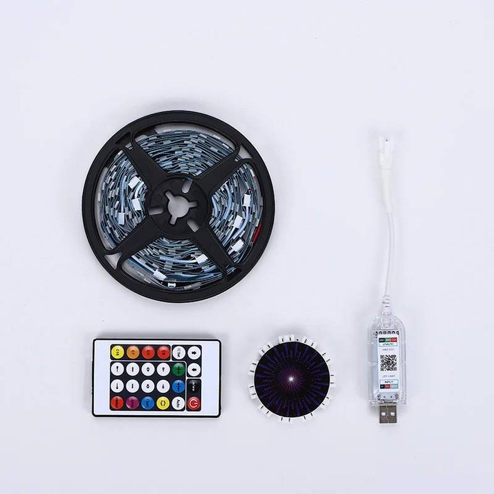 Öntapadós Okostelefonos Alkalmazással Vezérelhető Tűzijáték Effekt LED Szalag - Image 6