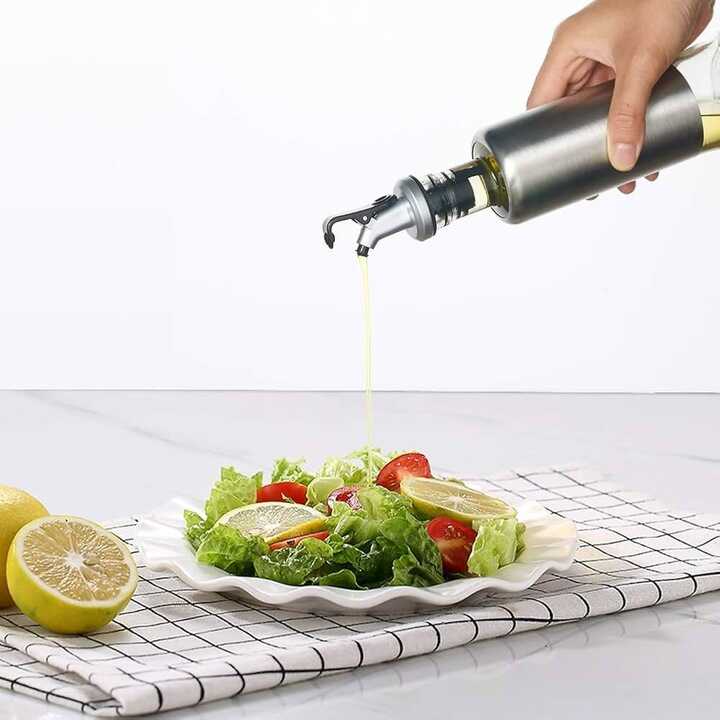 Kombinált üveg és rozsdamentes acél olajadagoló 200ml Torch - Image 4
