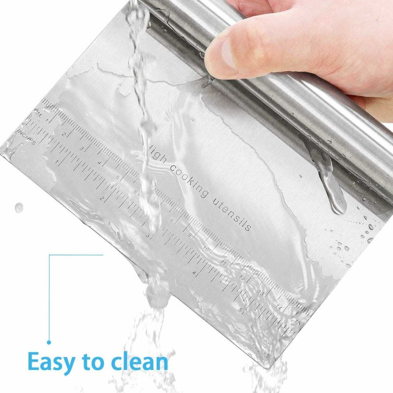 Rozsdamentes acél tésztavágó és habkártya mérőbeosztással 22cm Torch - Image 6