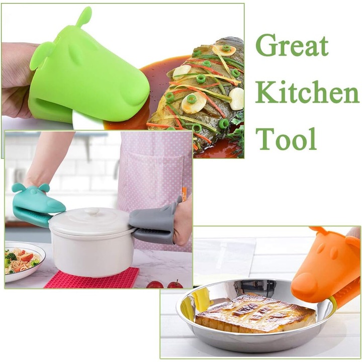 Kutyafej formájú szilikon edényfogó ujjvédő 12x10cm Torch - Image 5