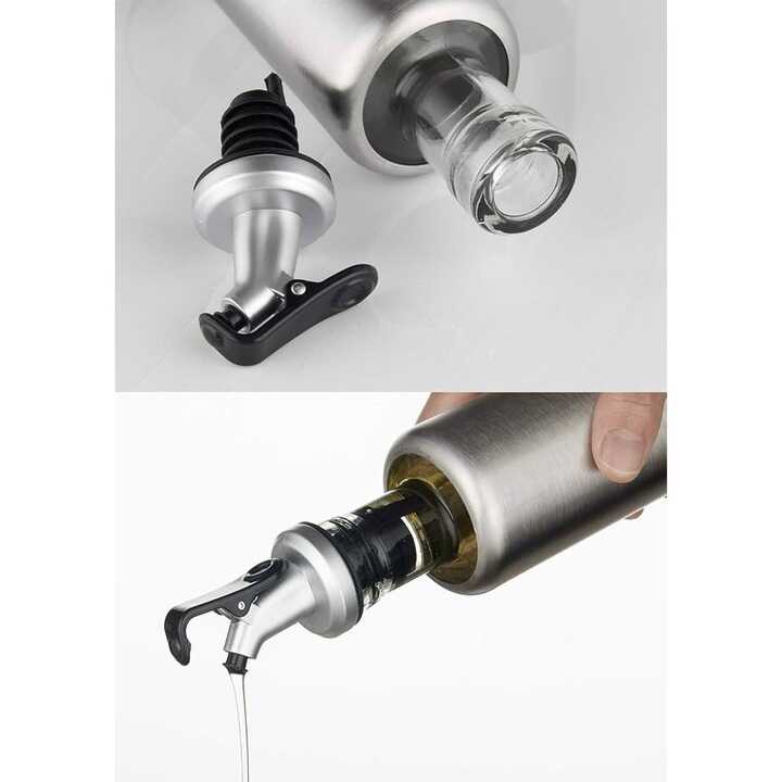 Kombinált üveg és rozsdamentes acél olajadagoló 200ml Torch - Image 6