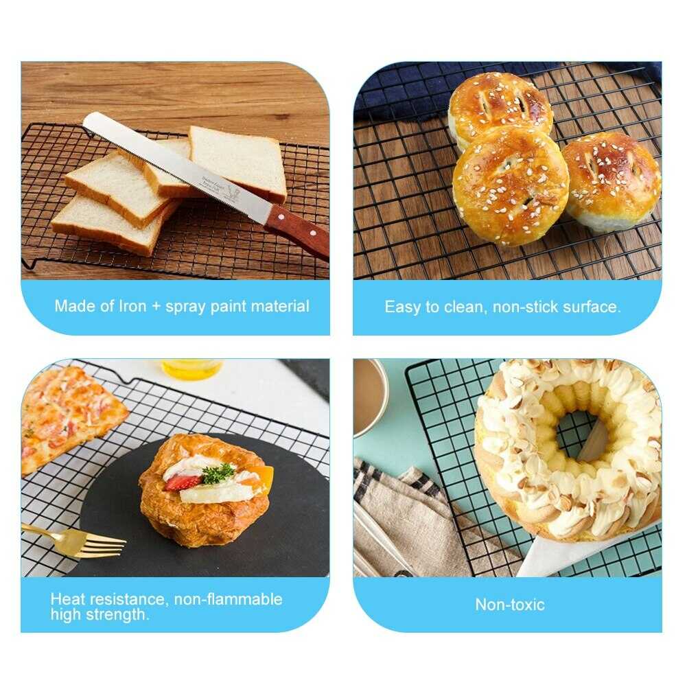 Fém süteményhűtő rács és sütőrács 40.8x25.4cm Kmt Style - Image 6