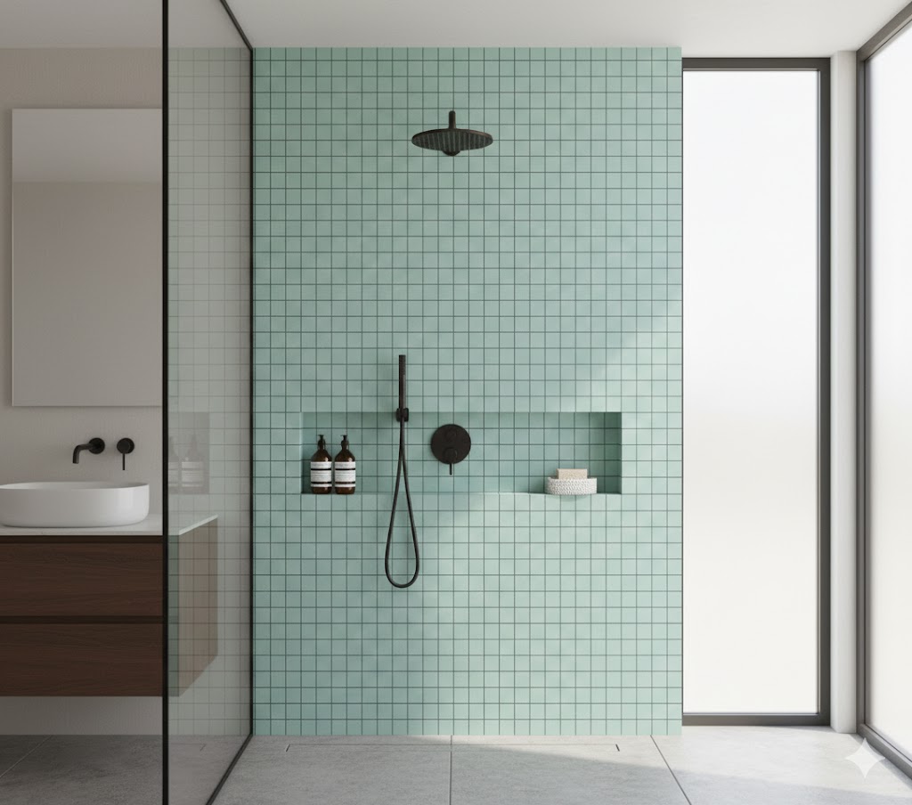 Frissítő Világoskék Kristály-mozaikmintás Öntapadós Fali Matrica 30cm x 30cm - Image 3