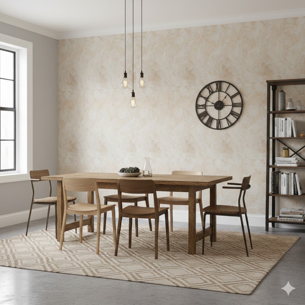 Klasszikus Krém-Márványmintás Öntapadós Csempematrica 60cm x 30cm - Image 3