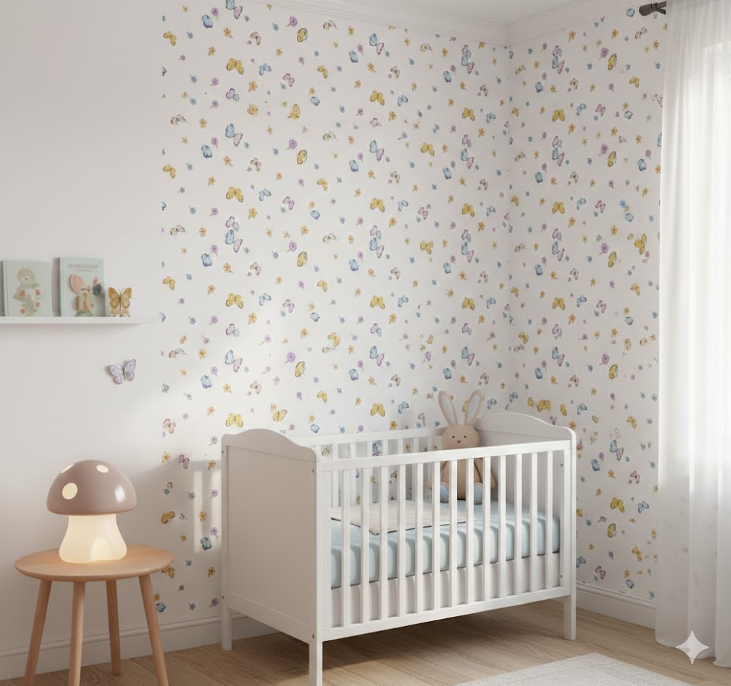 Bájos Pillangómintás Öntapadós Fali Dekoráció 60cm x 30cm - Image 3