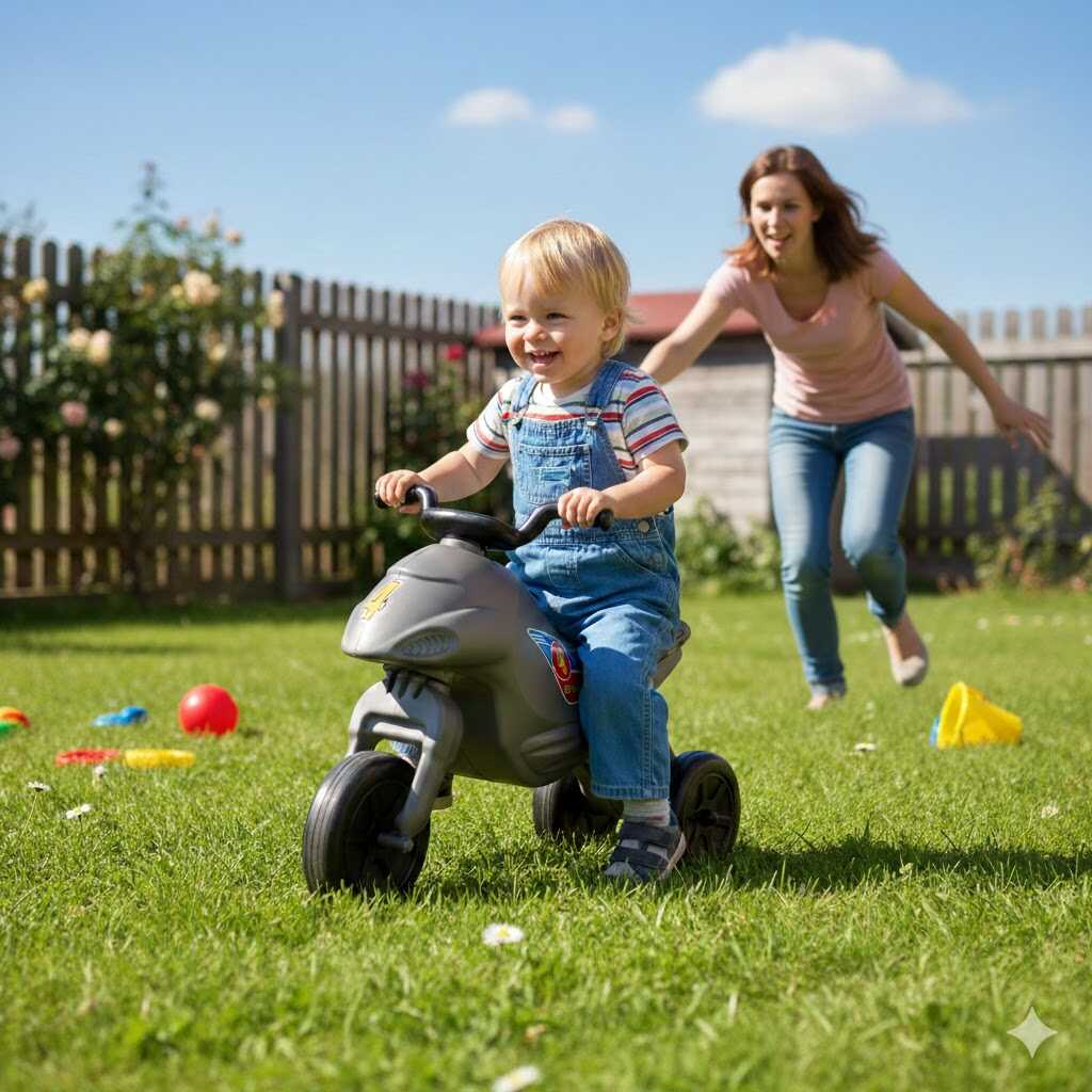 Sport 4-es Junior Műanyag 3 kerekű Futómotor- Szürke - Image 3