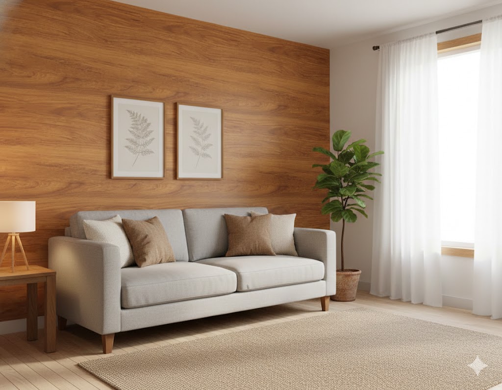 Prémium Mahagóni Faerezetű Öntapadós Tapéta 45cm x 10m - Torch - Image 3