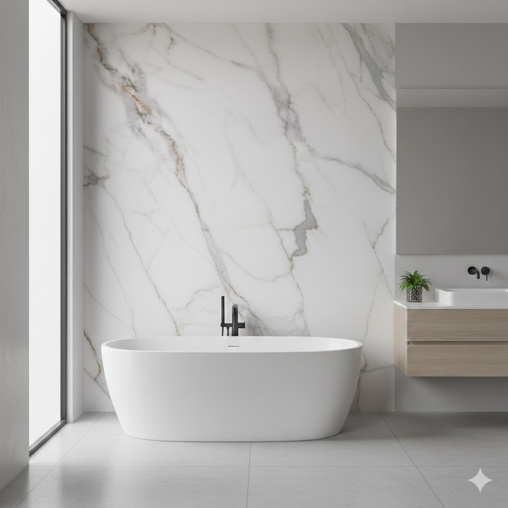 Prémium Arany Szürke Márványmintás Öntapadós Csempematrica 60cm x 30cm - Image 4