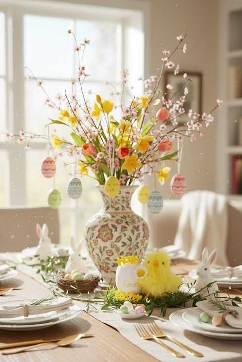 Húsvéti pelyhes csibe tojással műfű talpon dekoráció 11x4,5x8 cm KTM - Image 3