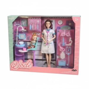 Mosolygós fogászat: Interaktív orvosi szett babával és székkel