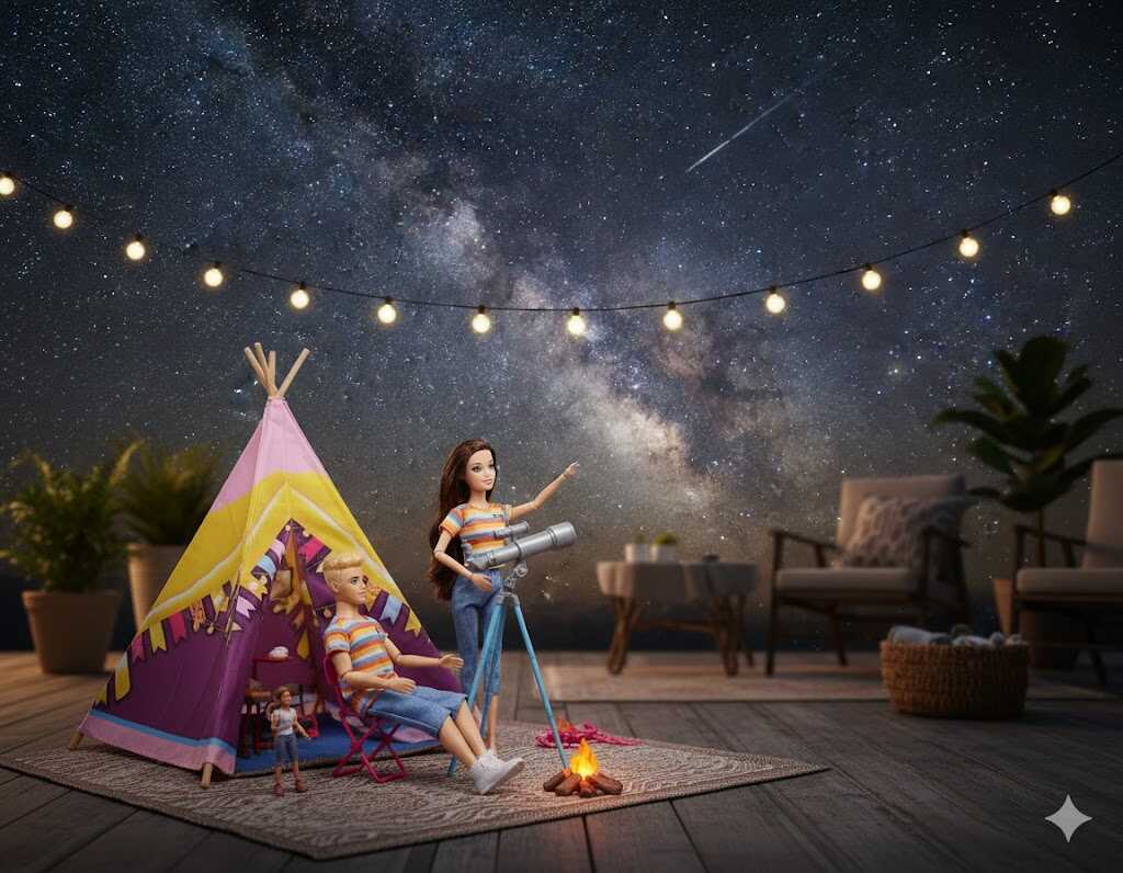 Éjszakai Kaland Túrázó Páros baba Teleszkóppal - Image 3