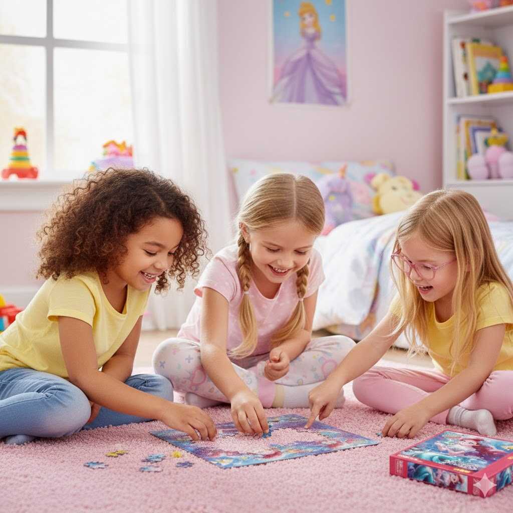 Csillámló sellő hercegnő kirakós / puzzle , 43×29 cm , 100 db -os - Image 6