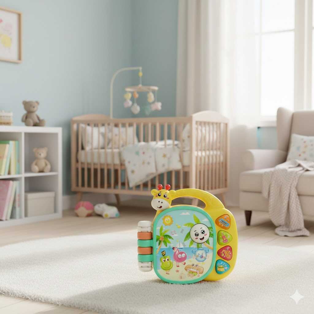 Interaktív zsiráfos készségfejlesztő kiskönyv , dallamokkal és fényekkel - Image 4