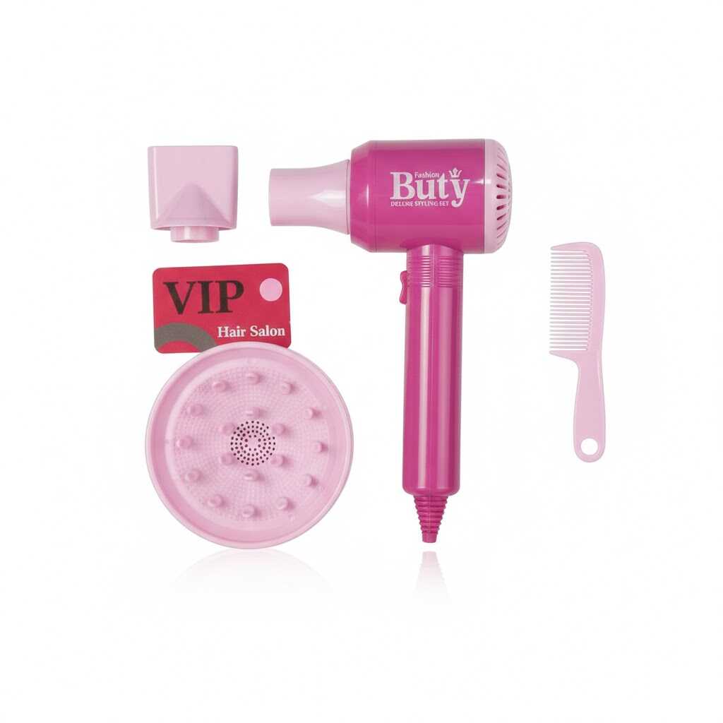 Kislány játék hajszárító szett - Rózsaszín hajszalon