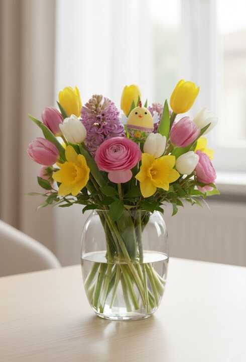 Húsvéti Csibe Dekoratív Beszúró - 7 cm-es Plüss Figura - Image 3