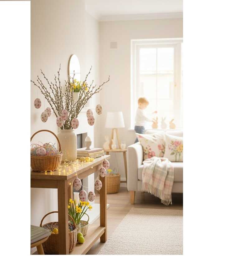 Húsvéti textilbevonatú dekorációs tojás szett rózsamintával 4x6 cm 6 db/csomag KTM - Image 4