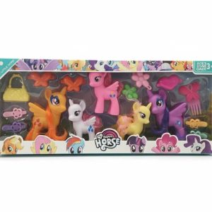 Szivárványos pónikaland - 5 darabos mesés póni készlet kiegészítőkkel