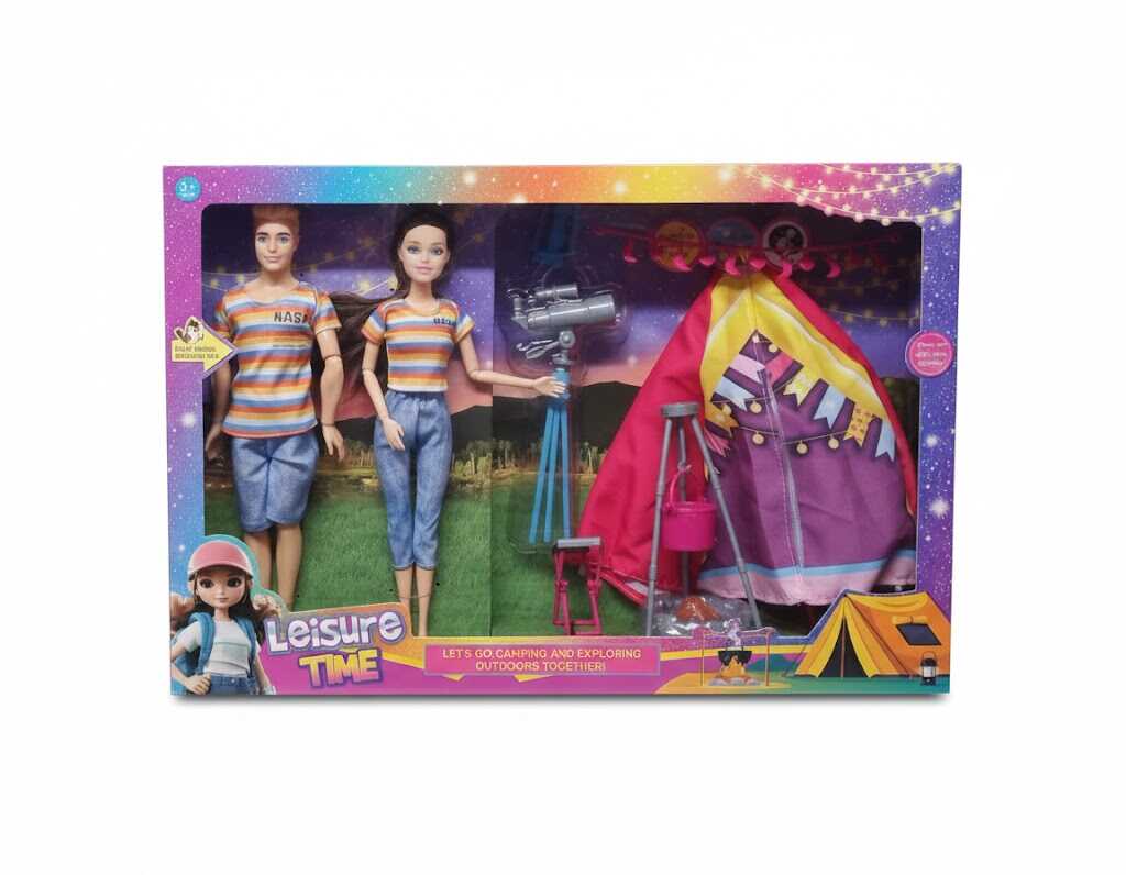 Éjszakai Kaland Túrázó Páros baba Teleszkóppal