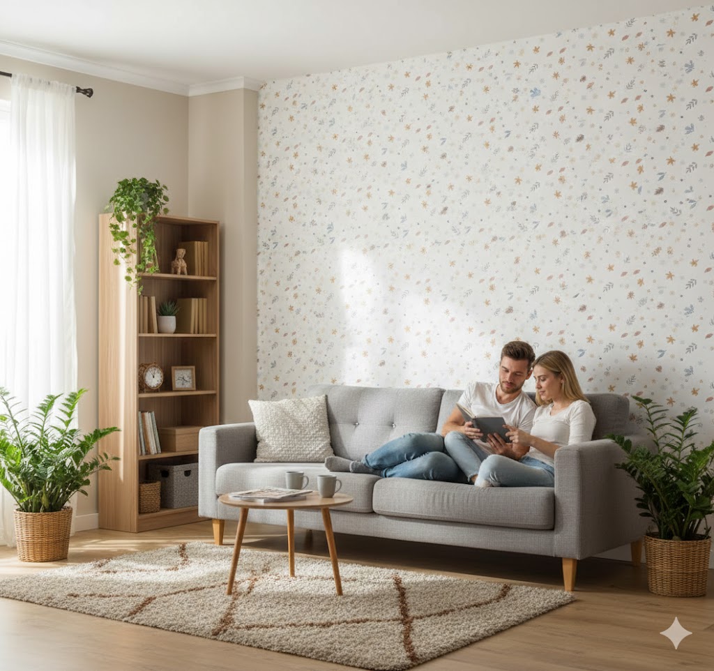 Hangulatos Őszi Levélmintás Öntapadós Fali Dekoráció 60cm x 30cm - Image 3