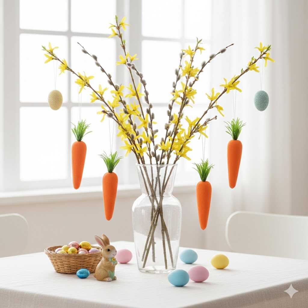 Húsvéti dekorációs sárgarépa szett 4 db/csomag KTM - Image 5