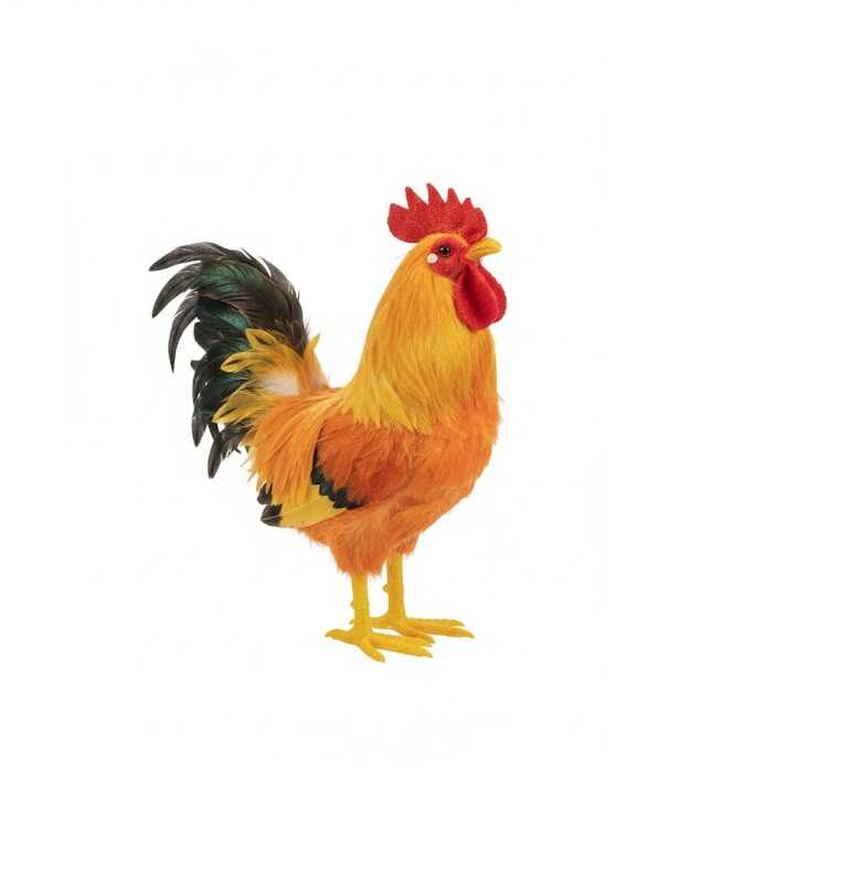 Húsvéti díszkakas fekete faroktollal 21 cm KTM