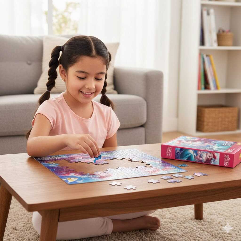 Csillámló sellő hercegnő kirakós / puzzle , 43×29 cm , 100 db -os - Image 7