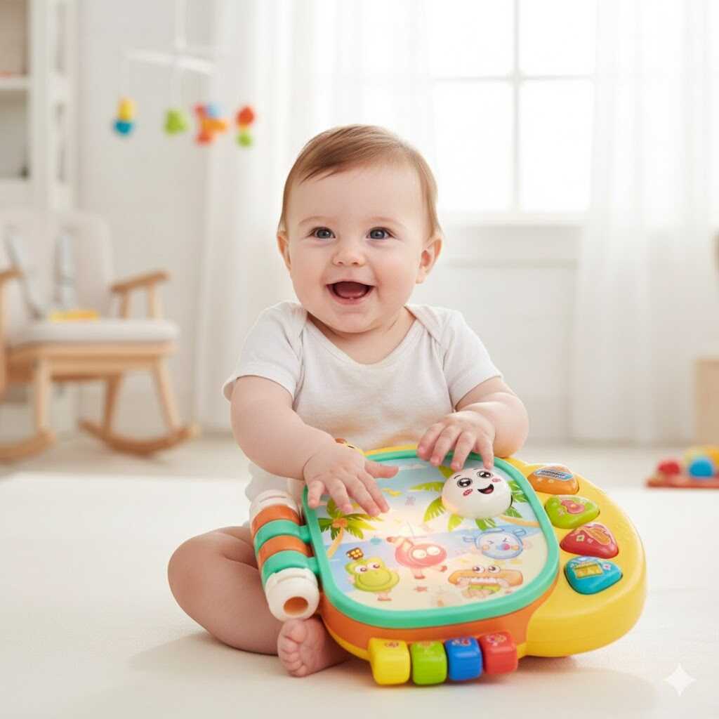 Interaktív zsiráfos készségfejlesztő kiskönyv , dallamokkal és fényekkel - Image 5