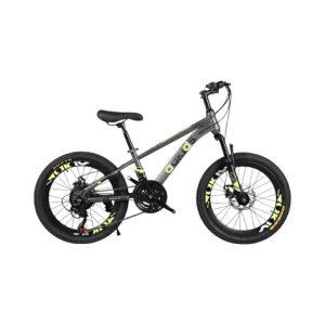 Gyerek kerékpár 24” – sokoldalú junior mountain bike 8–12 éveseknek, szürke-neon – Moroso
