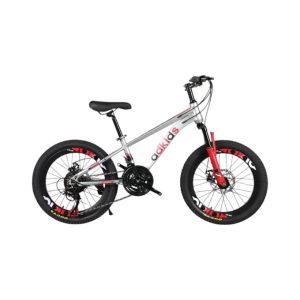 Gyerek kerékpár 24” – sokoldalú junior mountain bike 8–12 éveseknek, ezüst-piros – Moroso