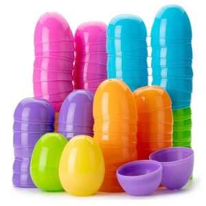 Újratöltehtő színes műanyag tojás 8db / csomag , 6 cm