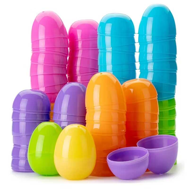 Újratöltehtő színes műanyag tojás 8db / csomag , 6 cm