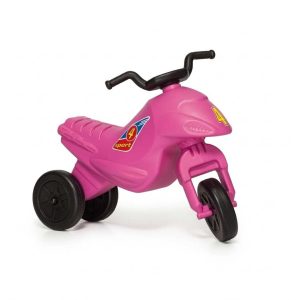 Super Bike 4 Mini lábbal hajthatós kismotor, rózsaszín