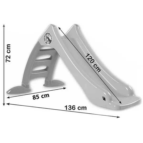 MŰanyag kerti csúszda -piros - 136 x 72 x 85 cm - Image 2