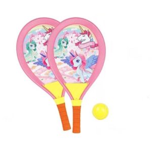 Unikornisos teniszütő szett labdával és tollaslabdával -Varázslatos sportélmény