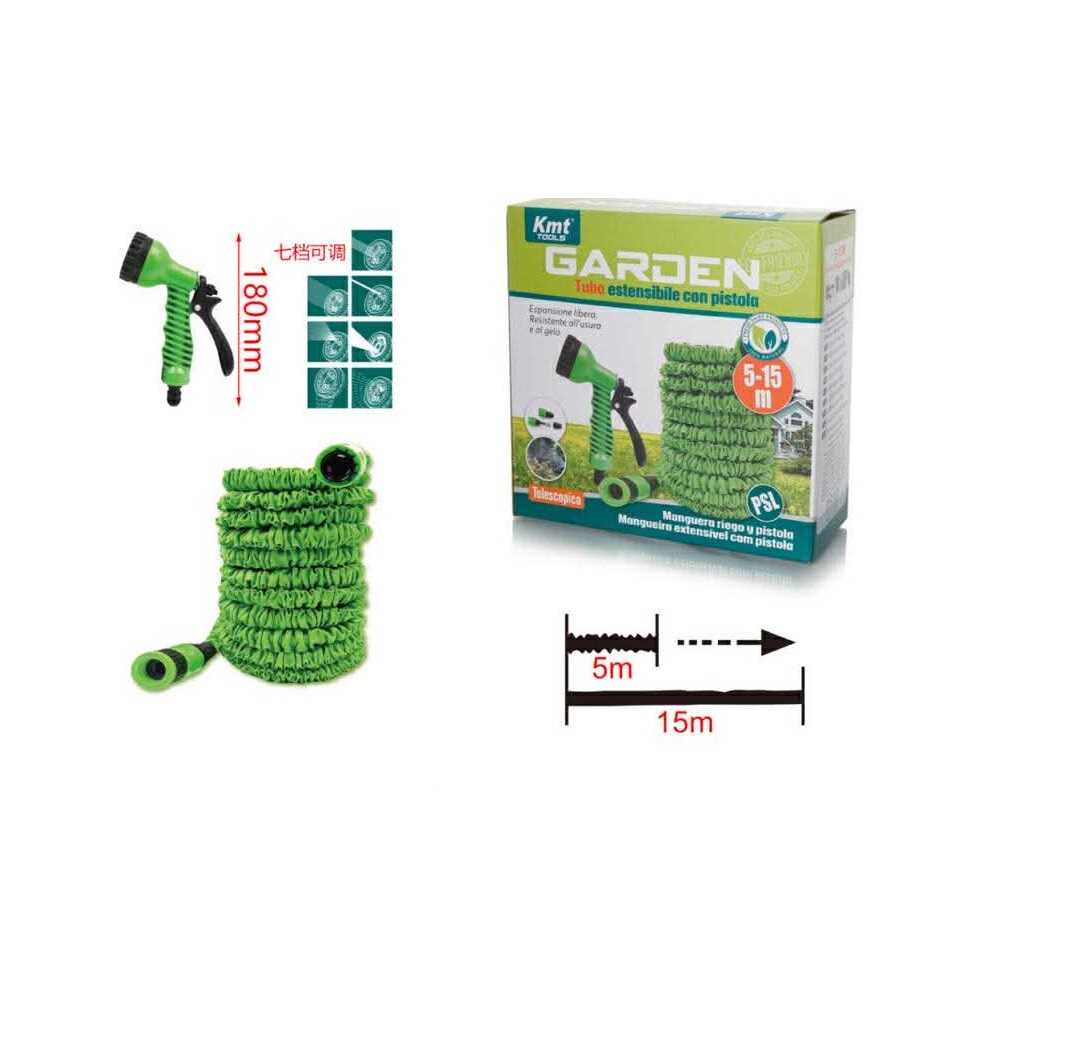 Mágikus rugalmas locsolótömlő készlet szórófejjel 5m - 15m Kmt TOOLS