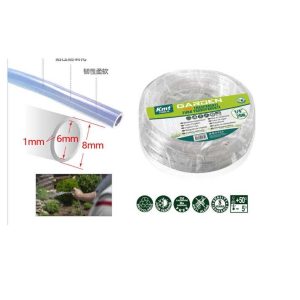 Átlátszó locsolótömlő víztiszta slag 1/4" (6/8mm) - 20m Kmt TOOLS