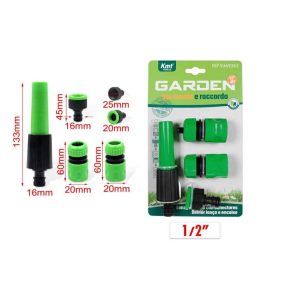 Kerti öntöző készlet állítható locsolófejjel és gyorscsatlakozókkal 1/2" Kmt TOOLS