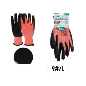 Mártott kerti munkavédelmi kesztyű latex tenyérrel L-es méret Kmt TOOLS