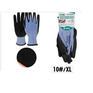 Mártott kerti munkavédelmi kesztyű latex tenyérrel XL-es méret Kmt TOOLS