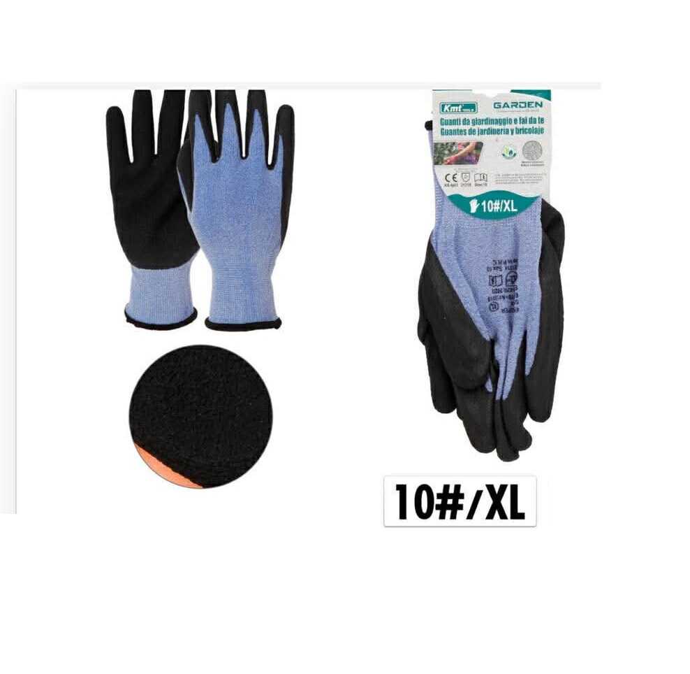 Mártott kerti munkavédelmi kesztyű latex tenyérrel XL-es méret Kmt TOOLS
