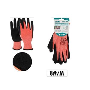 Gumírozott tenyérmártott kerti védőkesztyű M-es méret Kmt TOOLS