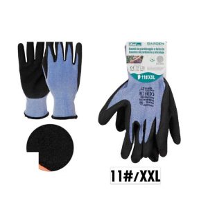 Erősített latex mártott kerti munkavédelmi kesztyű XXL-es méret Kmt TOOLS