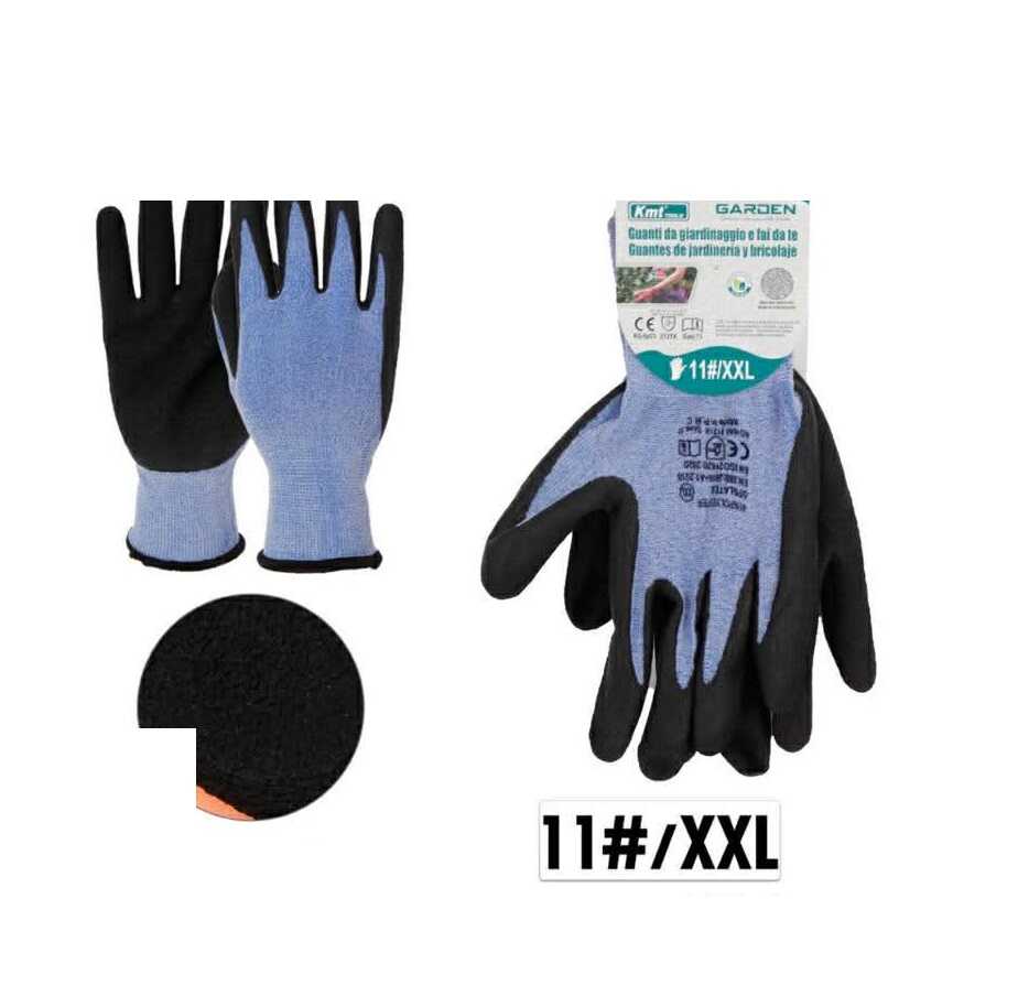 Erősített latex mártott kerti munkavédelmi kesztyű XXL-es méret Kmt TOOLS