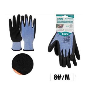 Poliészter alapú mártott védőkesztyű csúszásmentes tenyérrel M-es méret Kmt TOOLS