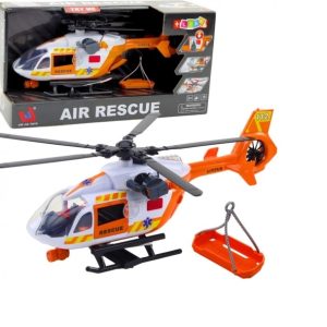 Mentőhelikopter mozgó rottoral , hang és fényhatássokkal ,32 x 12 x 10,5 cm