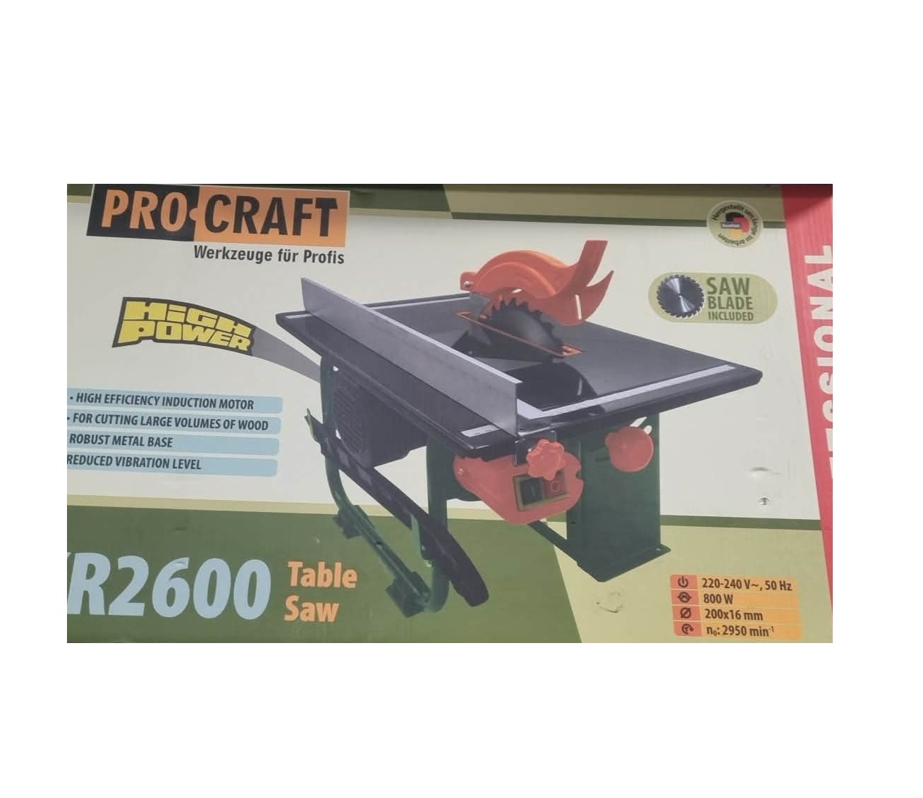 Asztali Körfűrész 200mm 2600W (Metal Frame) KR2600 PROCRAFT - Image 2