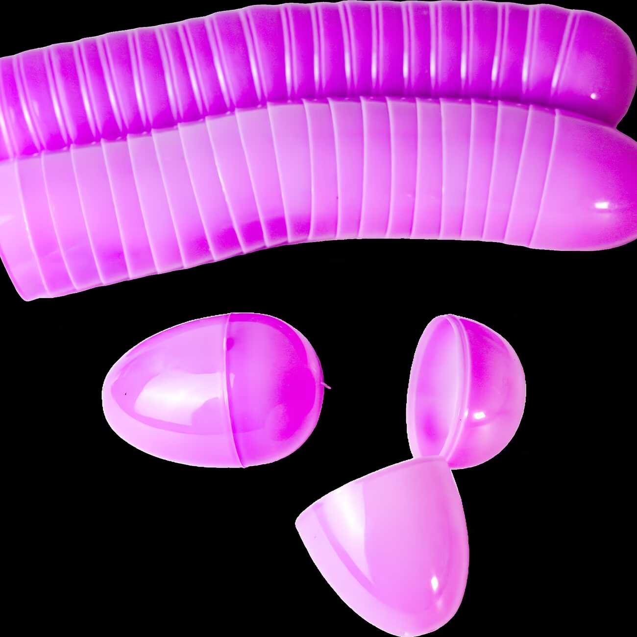 Újratöltető színes műanyag húsvéti tojás 4db/ csomag , 8 cm - Image 3