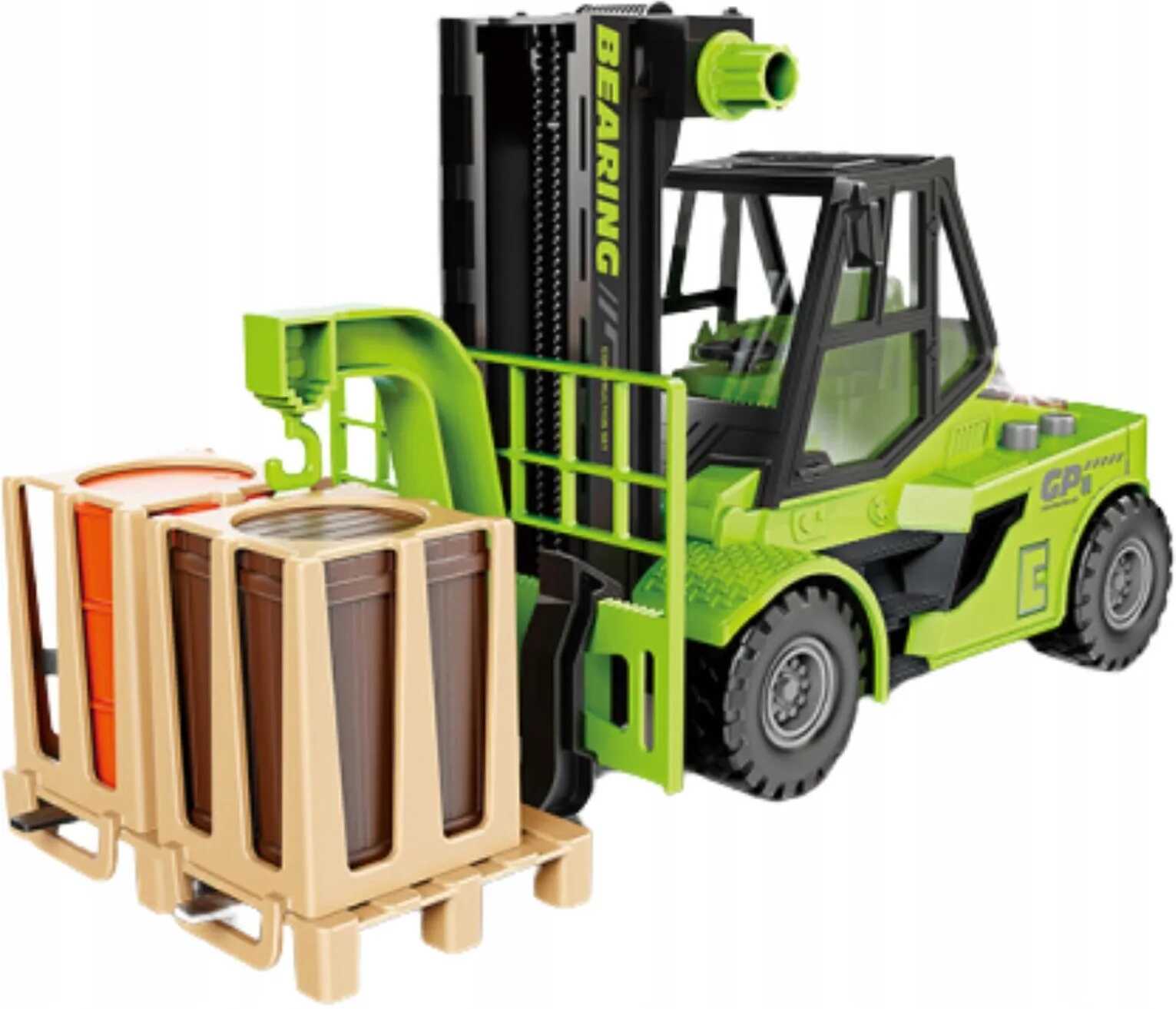 Multifunkciós Ipari Targonca Játékszett Emelhető Villával és Szállítmány tartozékokkal